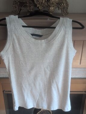 Beige Stretch Tank Top